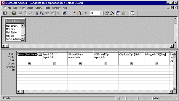 Query: Design view